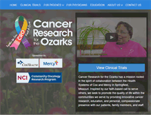 Tablet Screenshot of ozarkscancerresearch.org